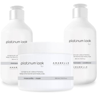 Kit Platinum Look, Repara y Matiza el cabello Rubio - Amazónica - Beleza